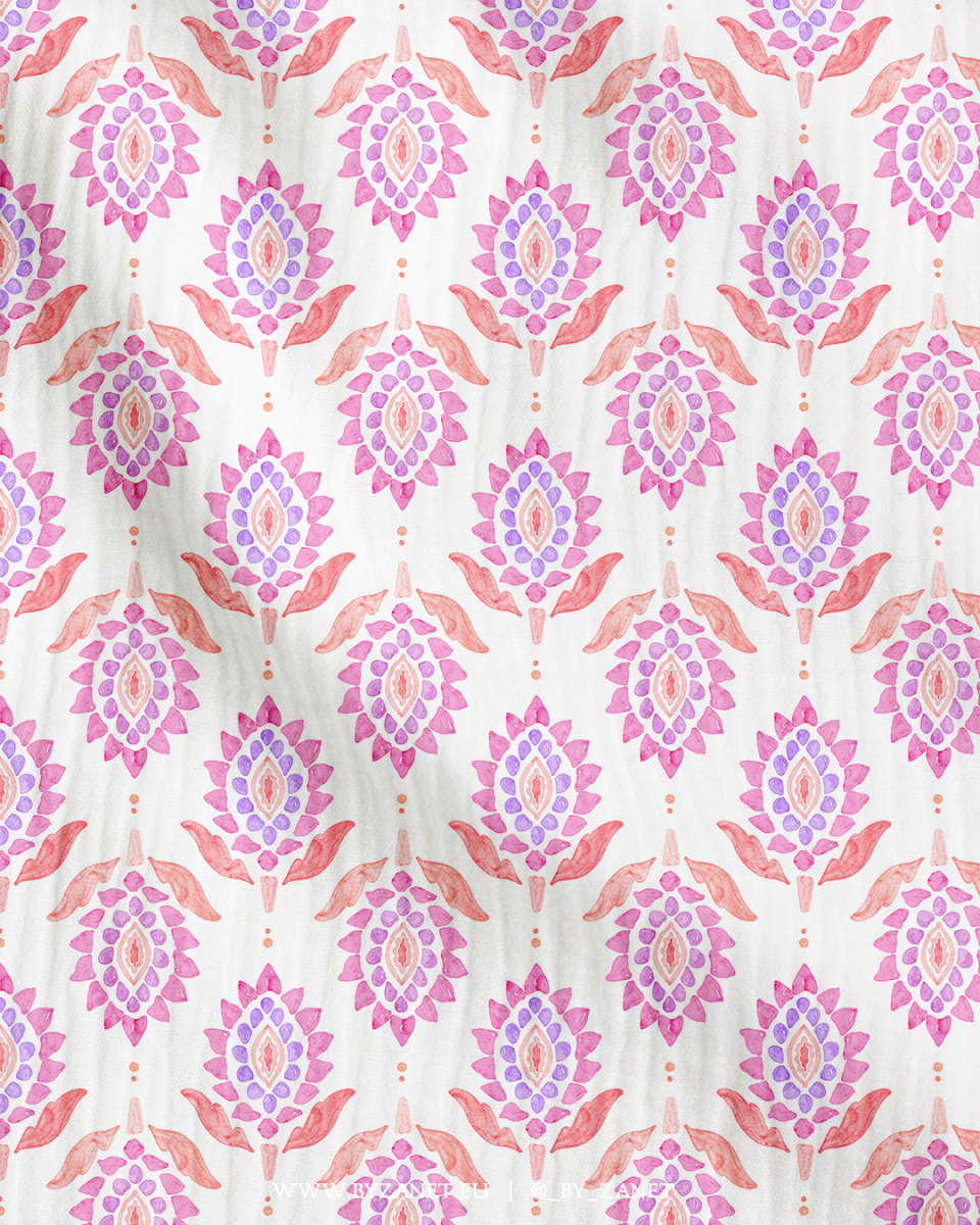 Sunflower block print - candy