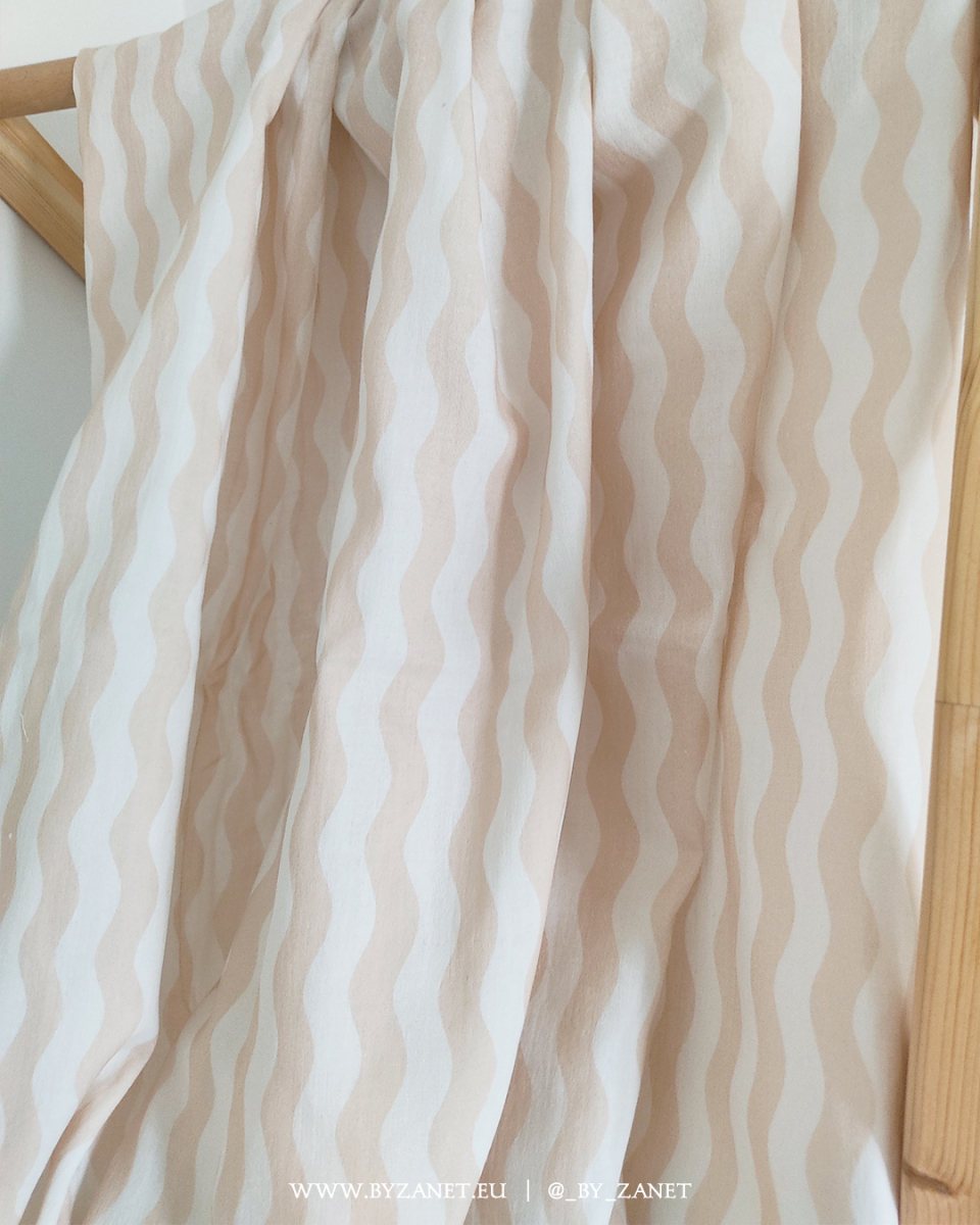 wavy stripes - beige & cream mini