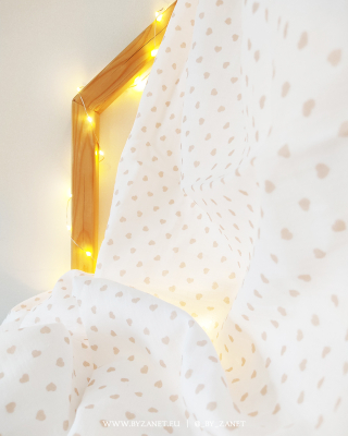 hearts white & beige