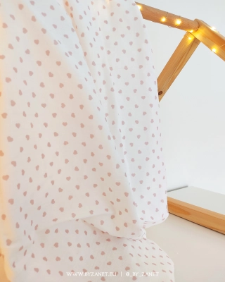 hearts white & rose pink