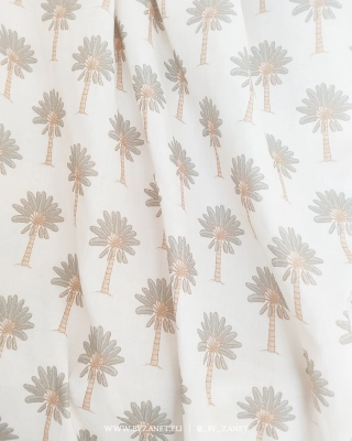 PALM TREE sage and cream