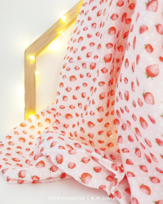 Strawberry girl - strawberries on pink mini