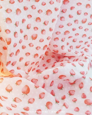 Strawberry girl - strawberries on pink mini
