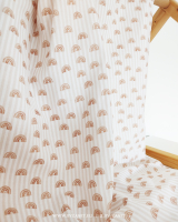 Boho rainbows & stripes beige