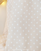 hearts beige & white