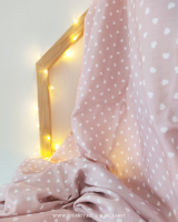 hearts rose pink & white