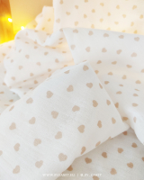 hearts white & beige