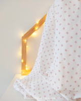 hearts white & rose pink