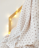 vichy hearts beige and chocolate