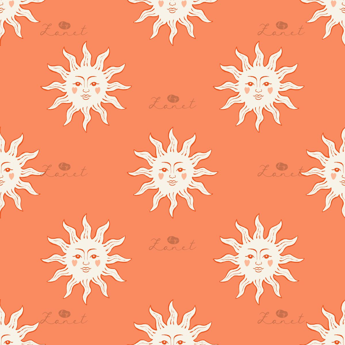 SUN FACE orange - 30 CM