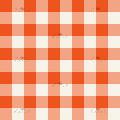 GINGHAM electric orange - 20 CM