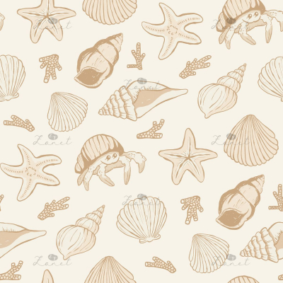 SHELLS ON THE BEACH beige - 30 CM