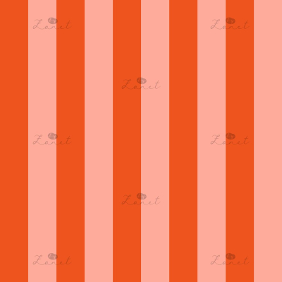 STRIPES electric orange and peach - 30 CM
