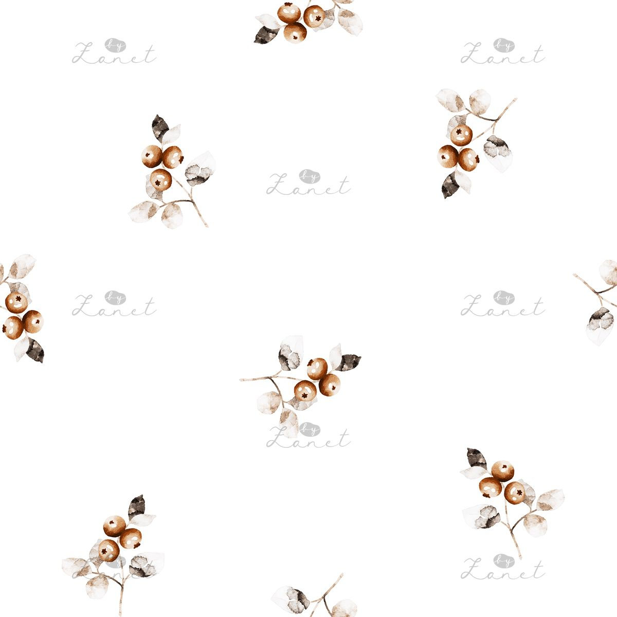berries - white 30 cm