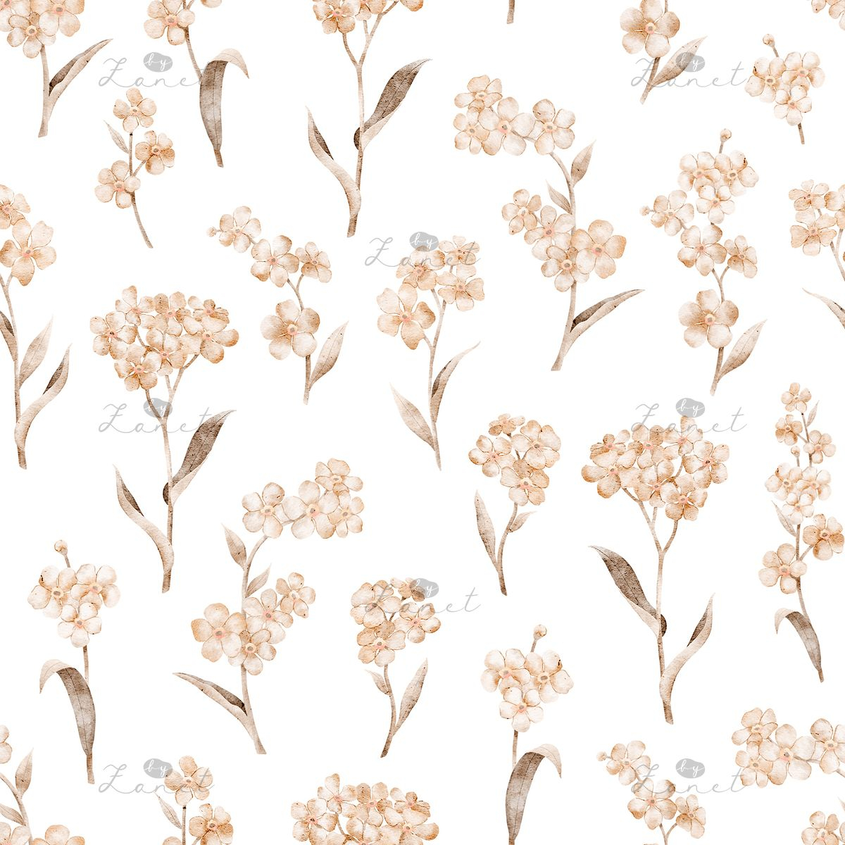 forgetmenot flowers - white 30 cm