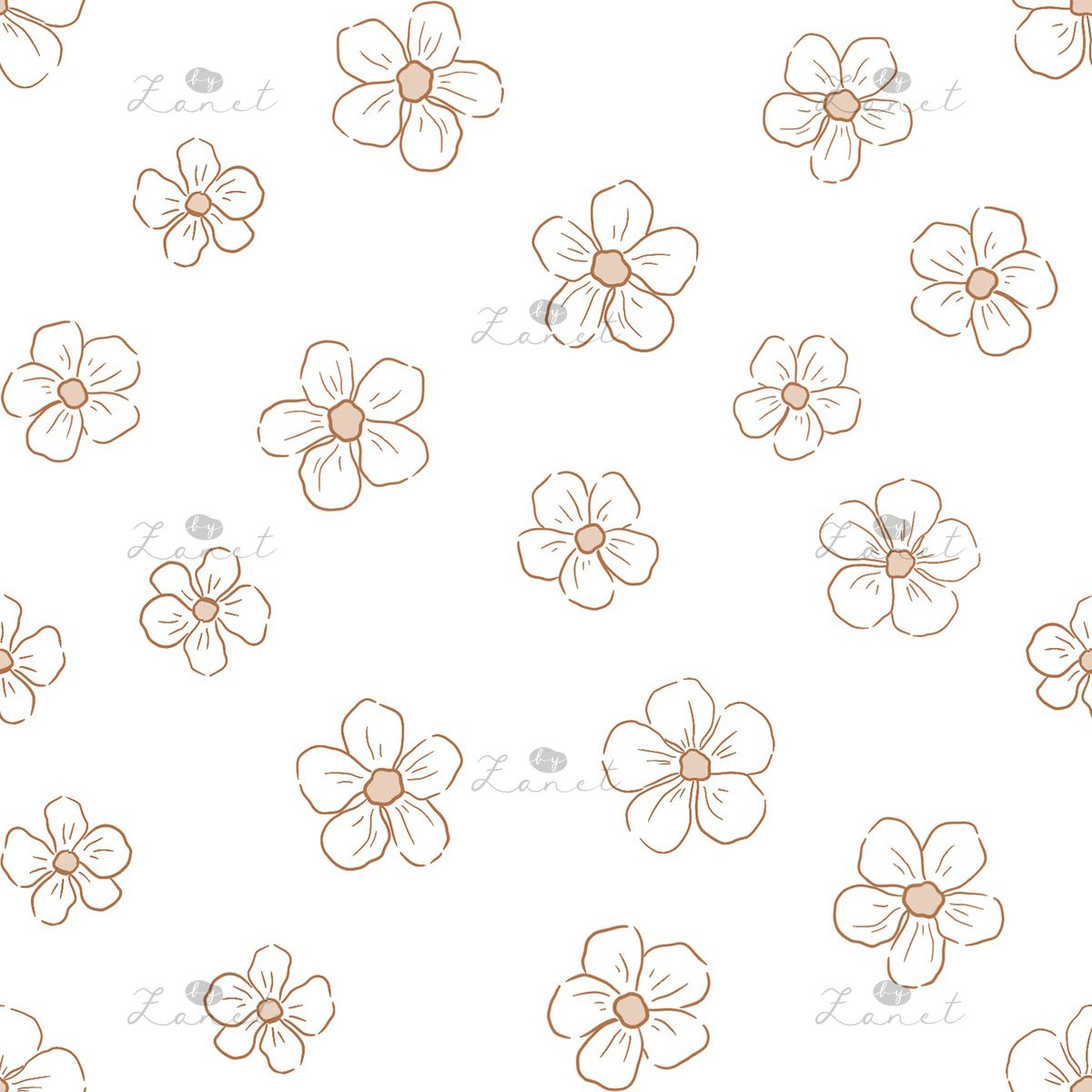 cute flowers - white 12 cm