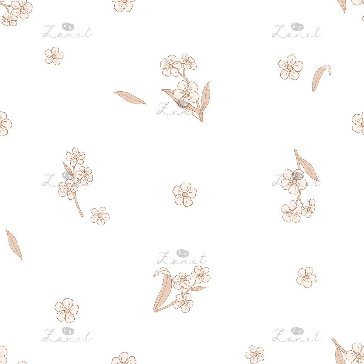 romantic flowers - white 15 cm