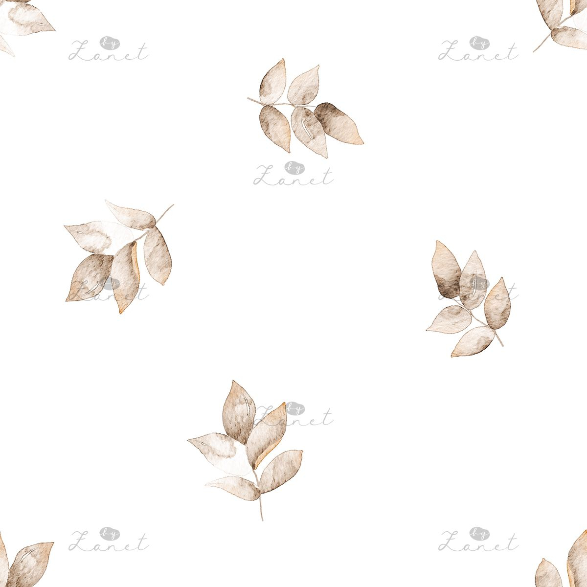 leaves - white 30 cm
