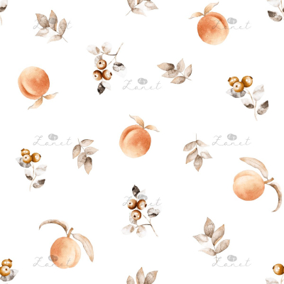 Peach and berries - white 20 cm