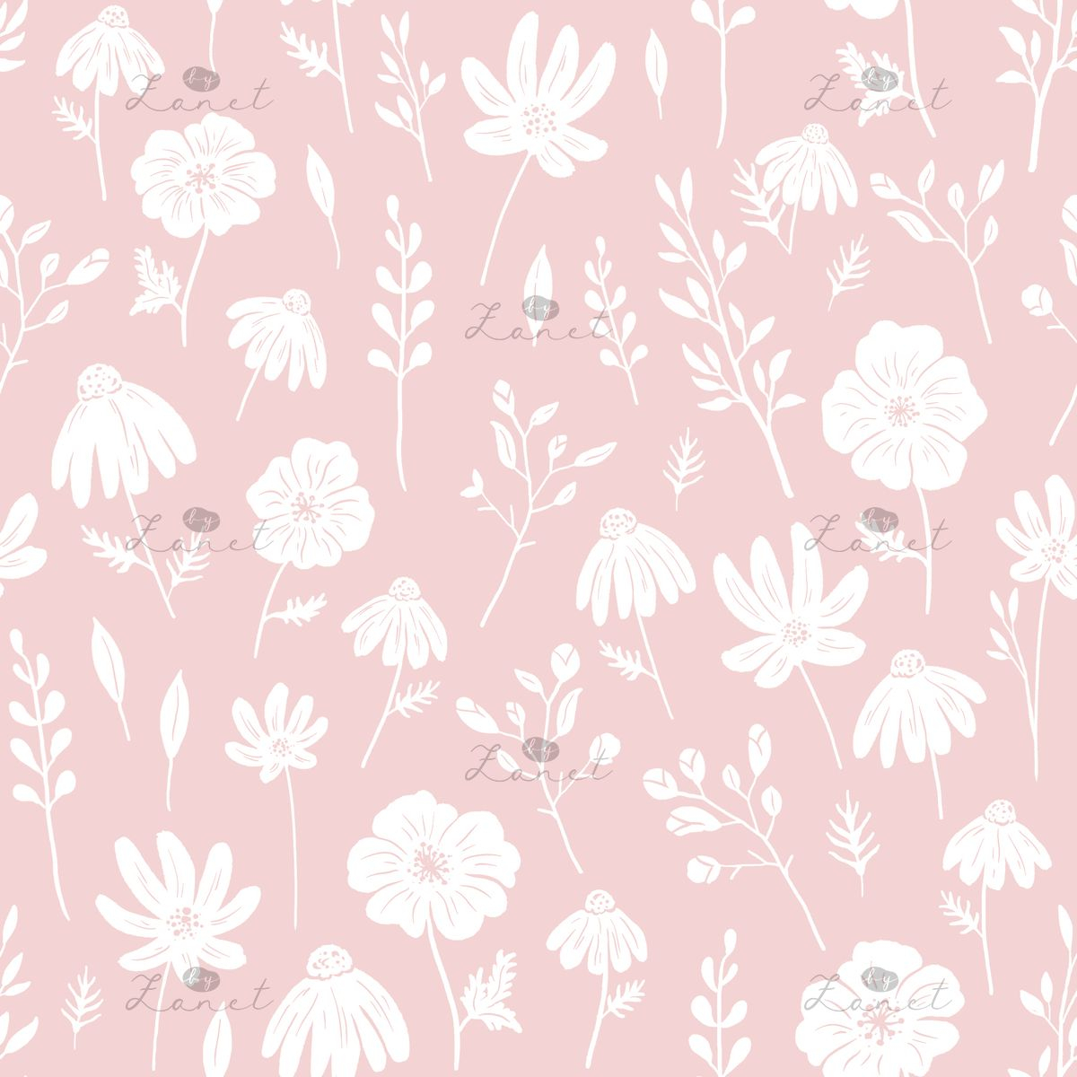 Wildflower meadow - baby pink 20 cm