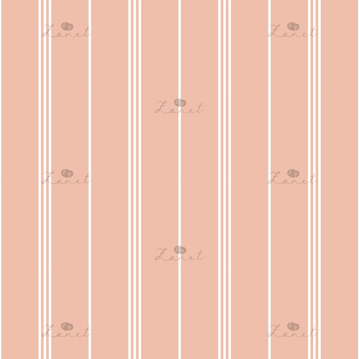 ticking stripes peach - 20 cm