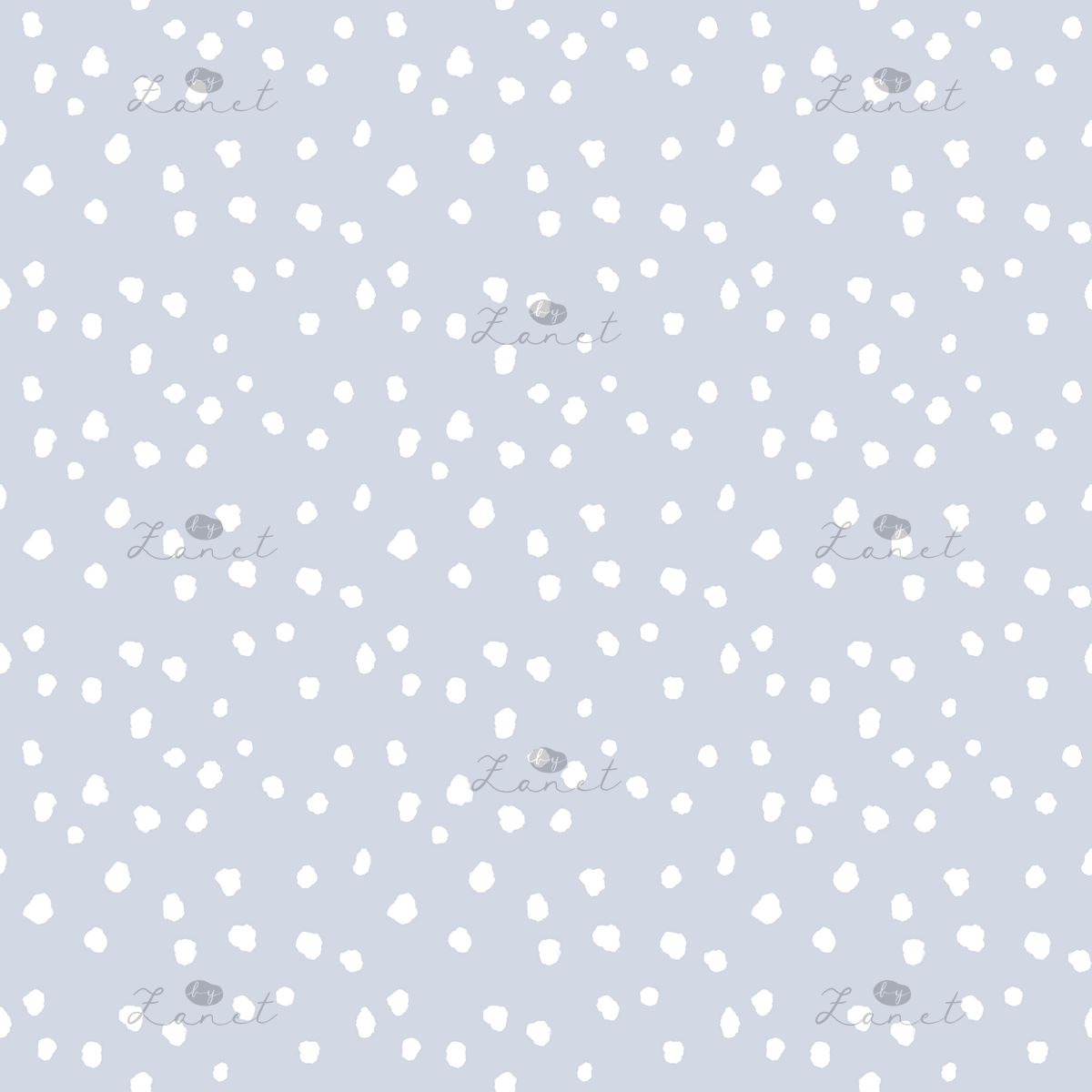 Abstract ink spots white on grey blue mini - 15 cm