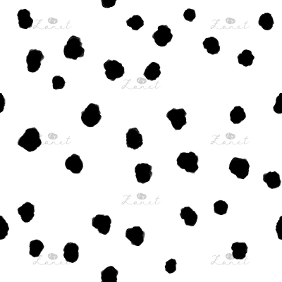 Abstract ink spots black on white - 15 cm