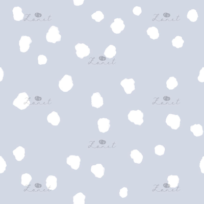 Abstract ink spots white on grey blue - 15 cm