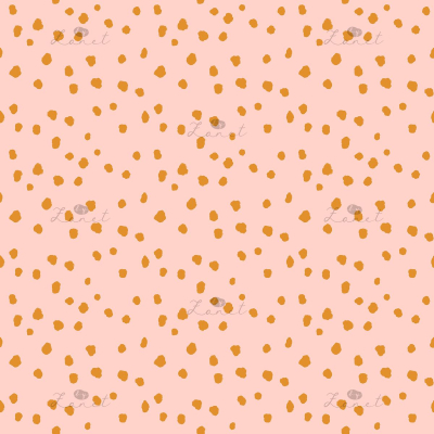 Abstract ink spots mustard on nude mini - 15 cm