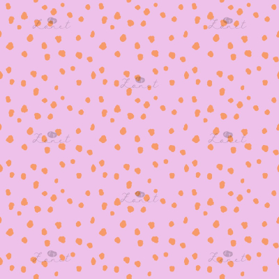 Abstract ink spots orange on lilac mini - 15 cm
