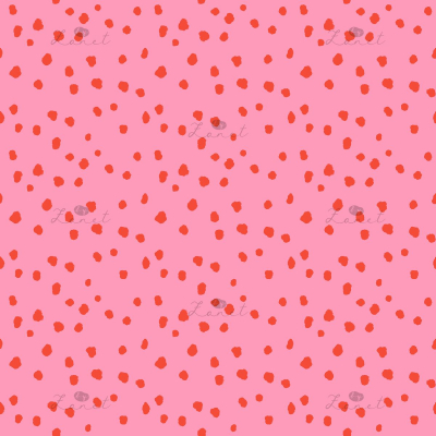 Abstract ink spots red on pink mini - 15 cm