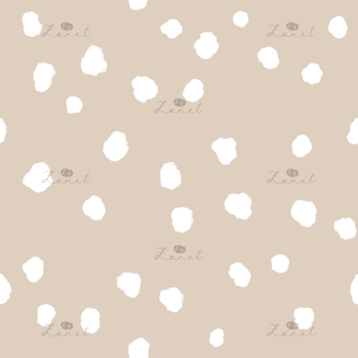 Abstract ink spots white on beige - 15 cm