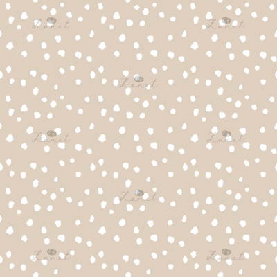 Abstract ink spots white on beige mini - 15 cm