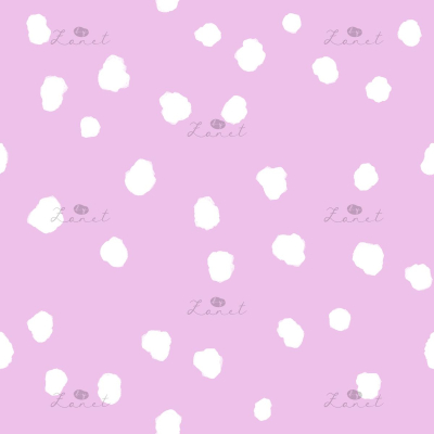 Abstract ink spots white on lilac - 15 cm