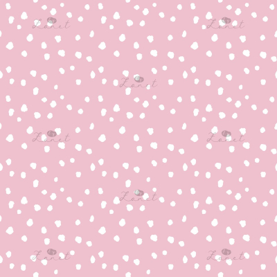 Abstract ink spots white on pink mini - 15 cm