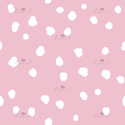 Abstract ink spots white on pink - 15 cm