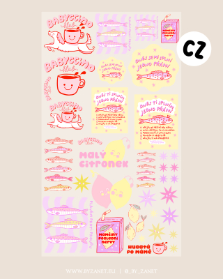 heat transfer sheet 100 cm babyccino girl (CZ)