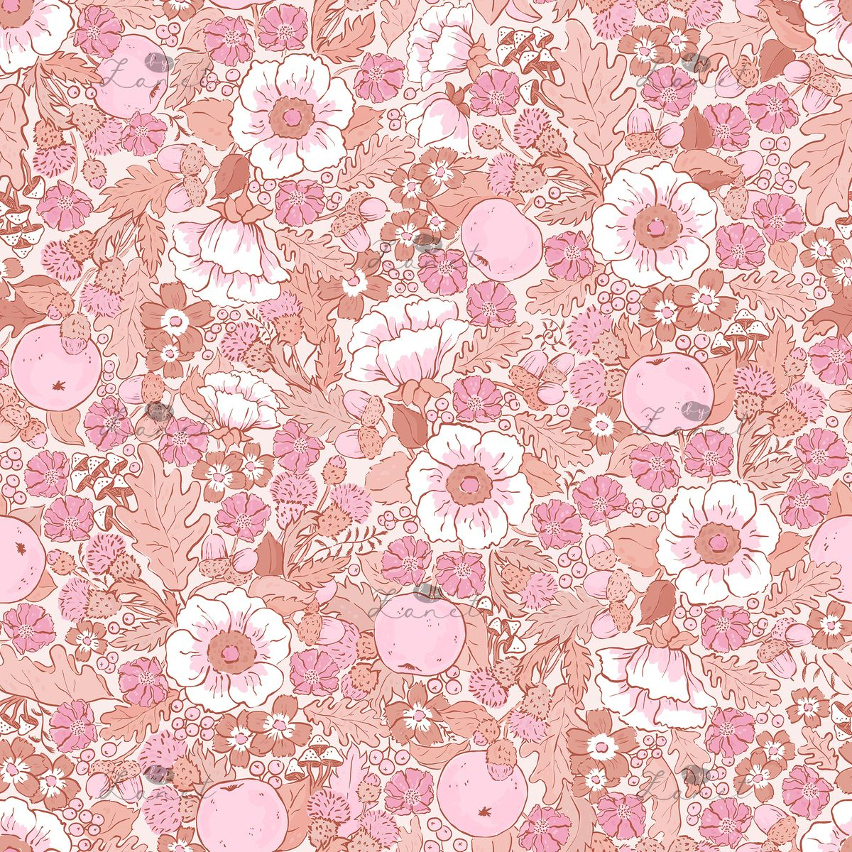 autumn blooms dusty rose - 20 cm