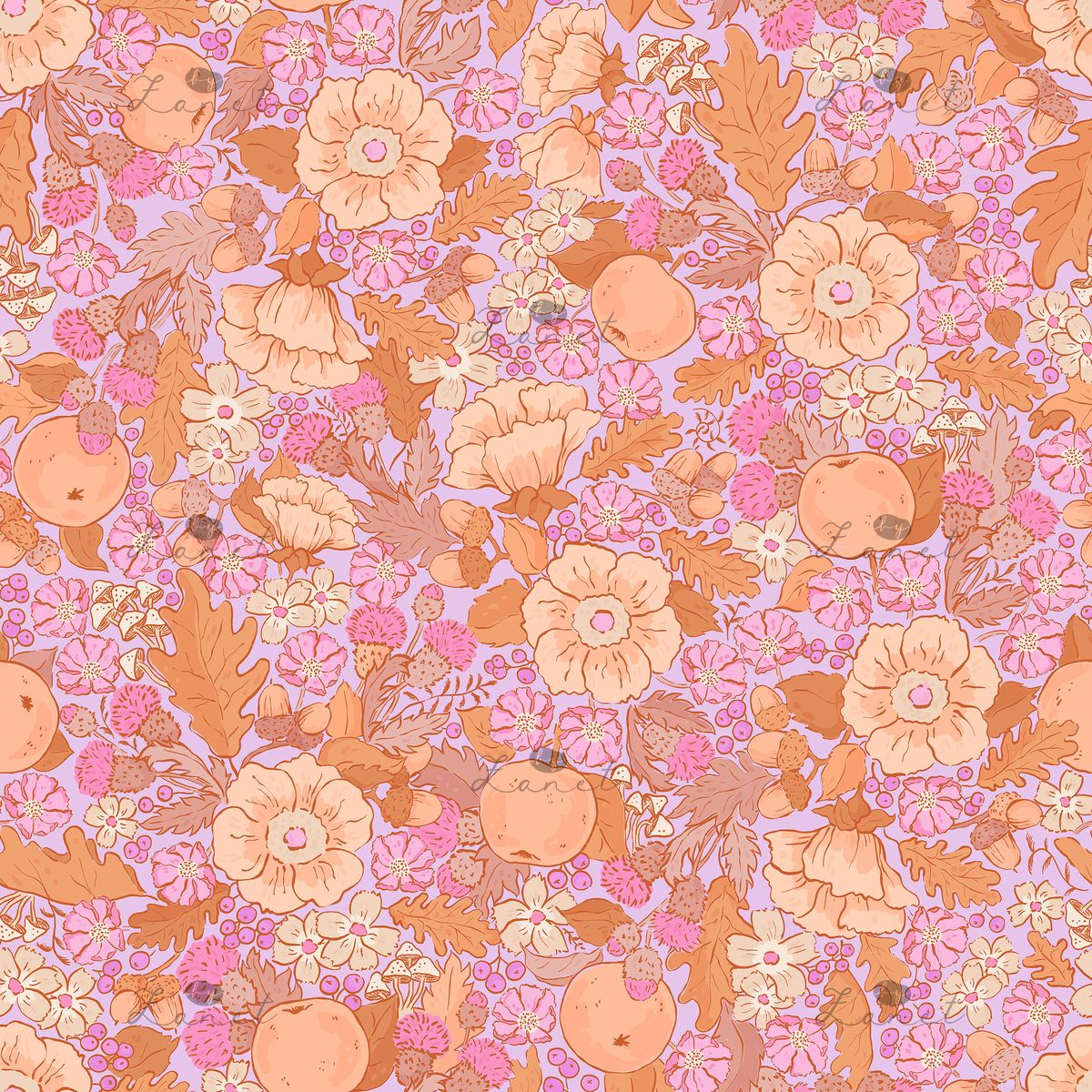 autumn blooms lilac peach - 20 cm