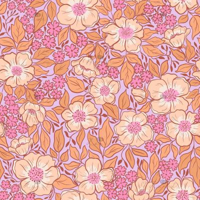 garden blooms lilac & peach - 15 cm