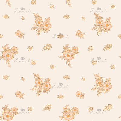 garden bouquet peach mini - 15 cm