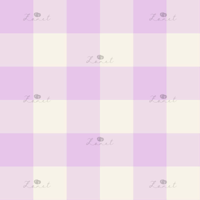 gingham lilac cream - 12 cm