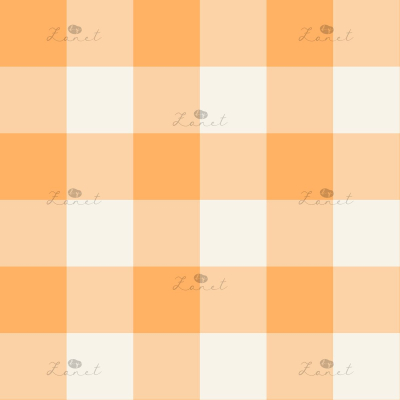 gingham peach orange - 12 cm