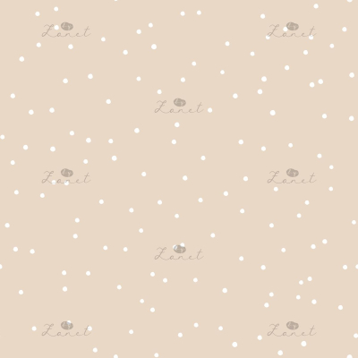 mini irregular dots beige white - 18 cm