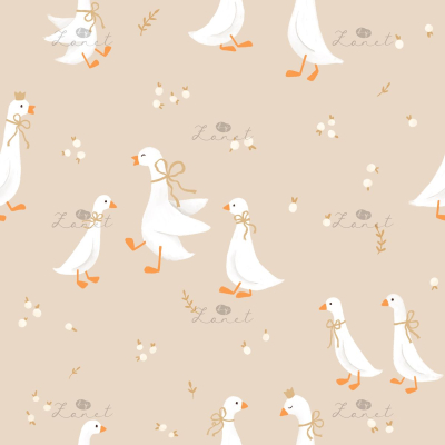 goose and bow beige - 15 cm 