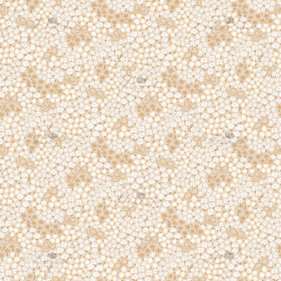 mini cute flowers and berries beige - 36 cm