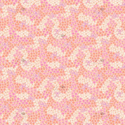 mini cute flowers and berries peach - 36 cm