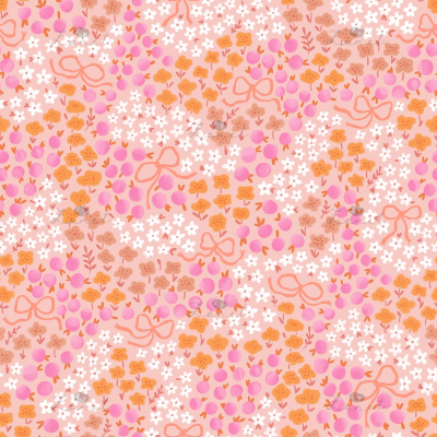 cute flowers and berries pink - 40 cm
