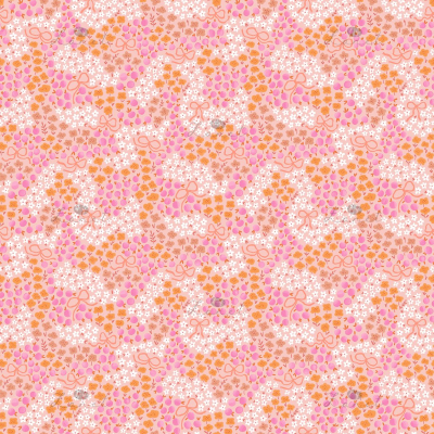 mini cute flowers and berries pink - 36 cm