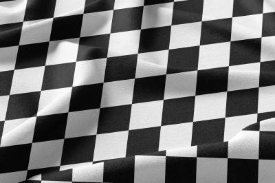 checkered black